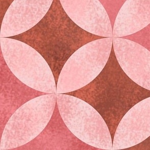 Batik Petals in Peach and Chocolate Brown