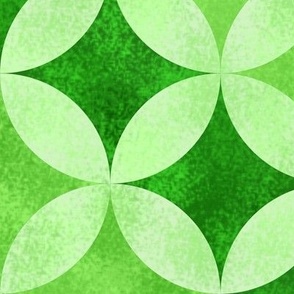Batik Petals in Monochrome Green