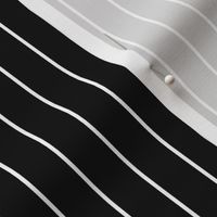 Classic Pinstripe White on Black