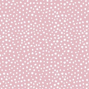 Little fat spots and speckles panther animal skin abstract minimal dots in blush pink white SMALL 