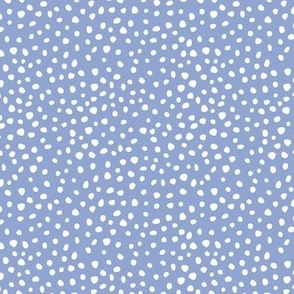 Little fat spots and speckles panther animal skin abstract minimal dots in periwinkle white SMALL