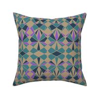 Modern Art Deco Luxury - Gold/Jade/Navy/Purple - 20 inch