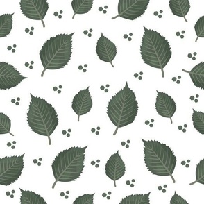 leaves-white-pattern