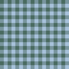 Classic Check Pine and Sky Blue