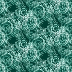 Shibori Doilies Abstract Tree Textures - Emerald - 8 inch