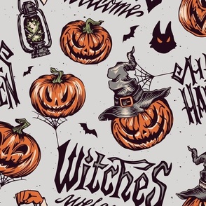 Happy Halloween Witches Welcome - Large Scale
