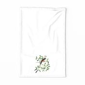 Oklahoma State Bird and Flower Tea Towel