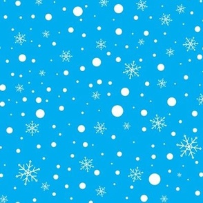 snowflakes in blue
