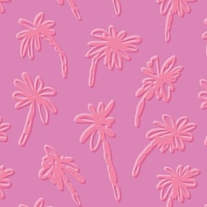 Palms - pink, small scale