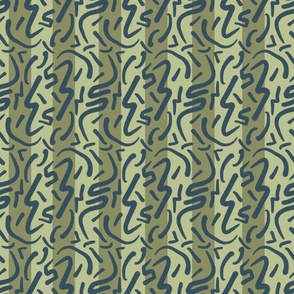 Sage and Navy squiggles