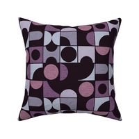 Geometric Squares Mauve