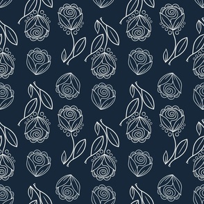 Nautical Floral Navy