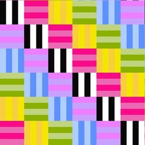 colour block rainbow stripes