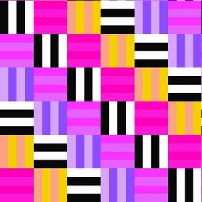 colour block pink and purple