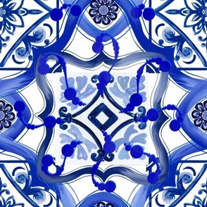 Blue and white majolica,porcelain tiles 
