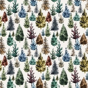 Small / Rainbow Forest Christmas Trees