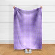 Large Royal Purple and White Handpainted Houndstooth Check Watercolor Pattern