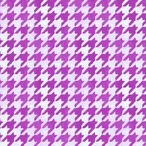 Large Magenta Purple and White Handpainted Houndstooth Check Watercolor Pattern
