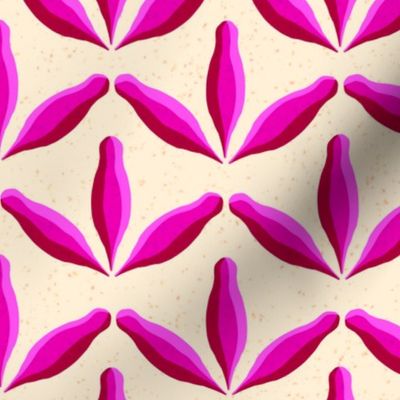 Tropical Simple Flowers Magenta - Large Scale