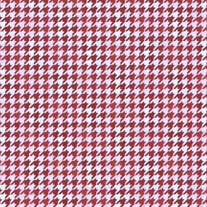 Burgundy Wine Red and White Handpainted Houndstooth Check Watercolor Pattern