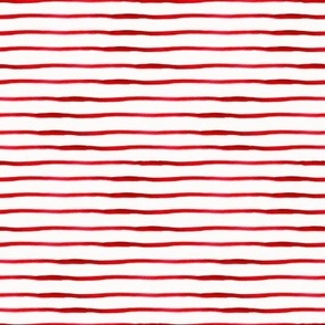 Small / Red Watercolor Stripes