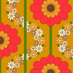 Floral Pattern sporting a 70's Color Palette!