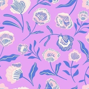 cottage floral - vivid lavender 