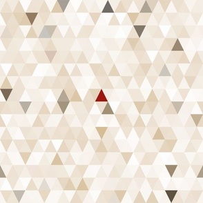 Contemporary Geometric Triangle Mosaic in Neutral Boho Beige