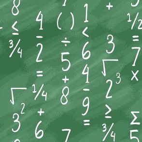 Mathematics Pattern Math Chalkboard - Medium Scale
