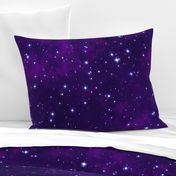 Deep Purple Space Stars and Nebula