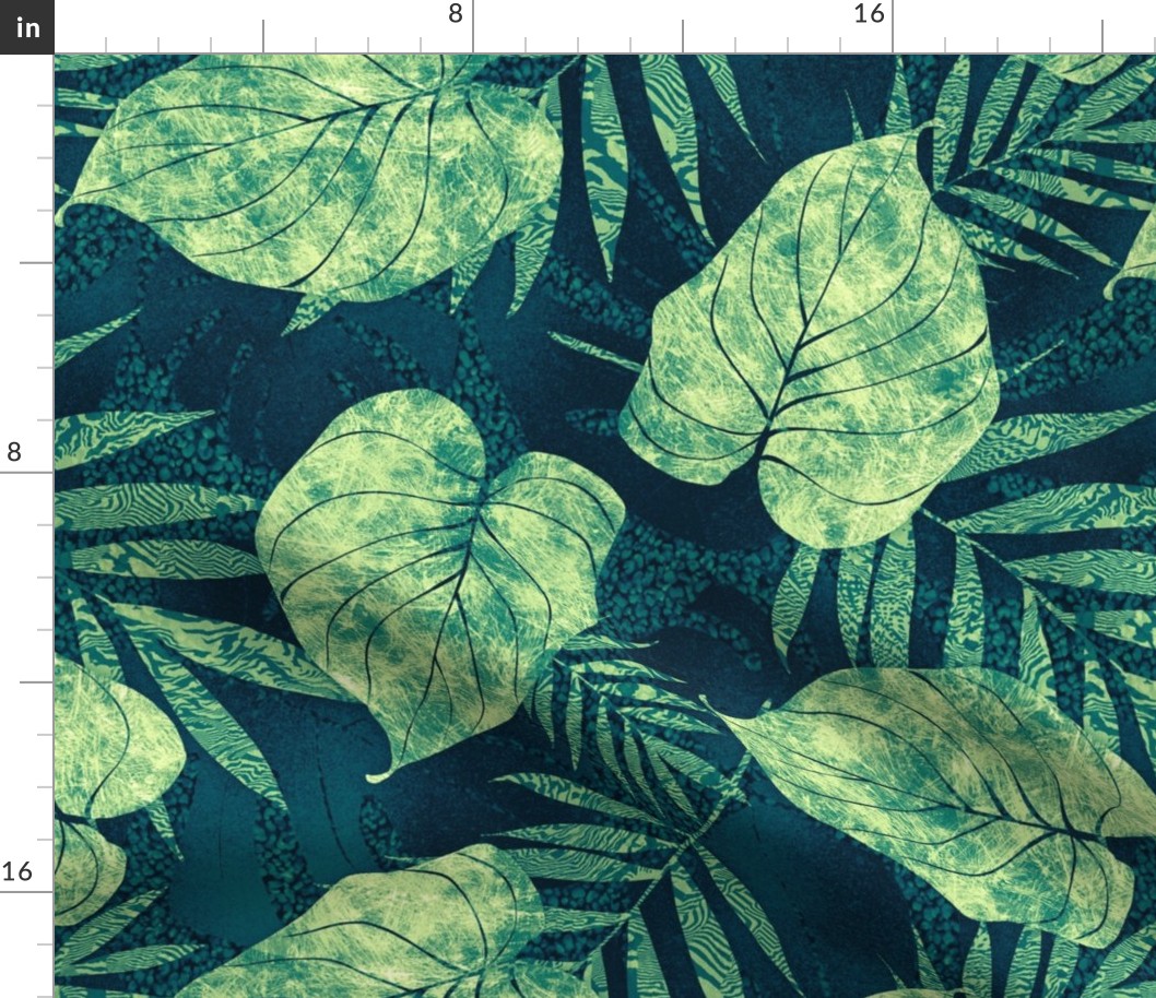 Emerald Green Jungle Botanicals (Large Scale)