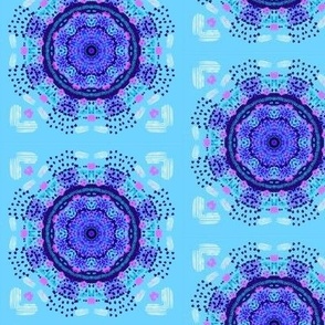 Mandala Kaleidoscope - blue - Medium