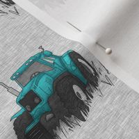 Tractors - teal/grey