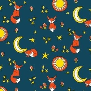 little fox under the stars