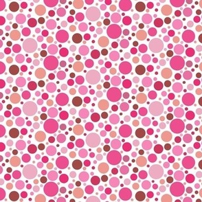 Lively small pink polka dot