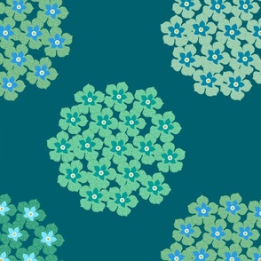 Flower Cluster - Blue/Green 