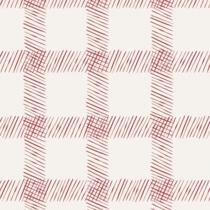Hand sketched Gingham _Red Christmas