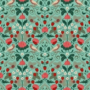 Small Strawberry Thief Inspired by William Morris