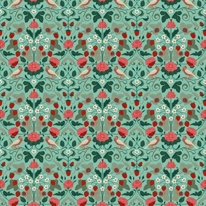Mini Strawberry Thief Inspired by William Morris