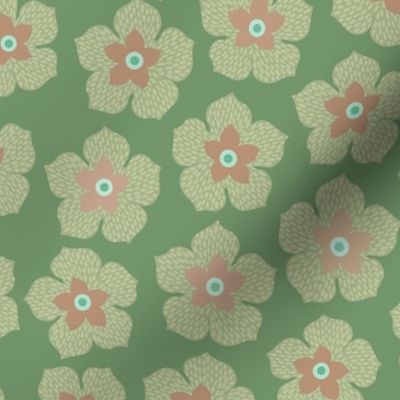  Georgie Flower- Soft Green