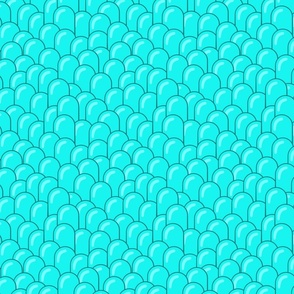 Cute non uniform rounded rods on a turquoise background