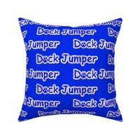 Bold Dock Jumper text - blue