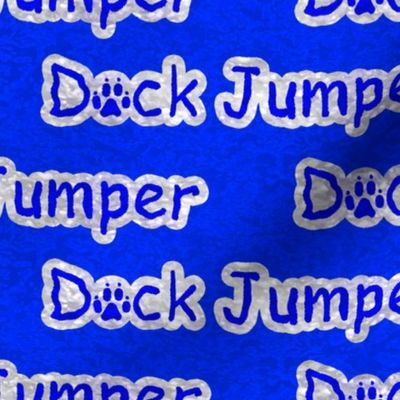 Bold Dock Jumper text - blue