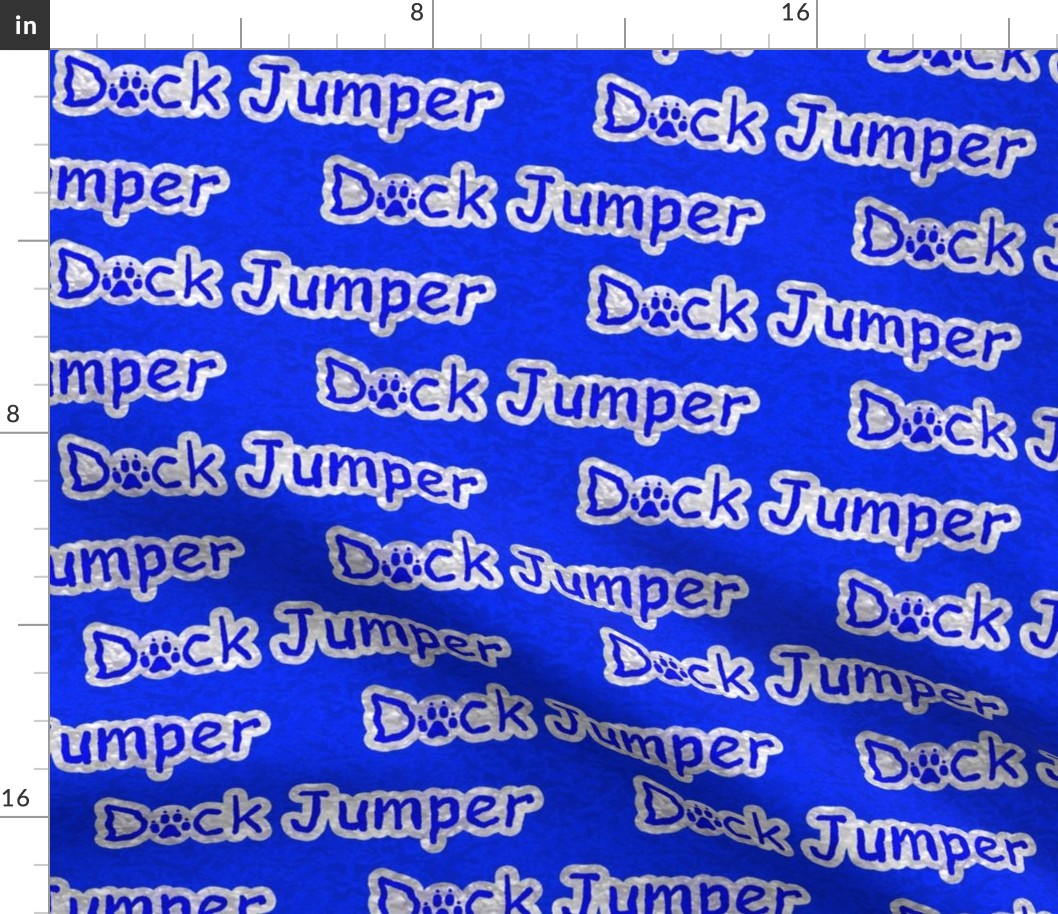 Bold Dock Jumper text - blue