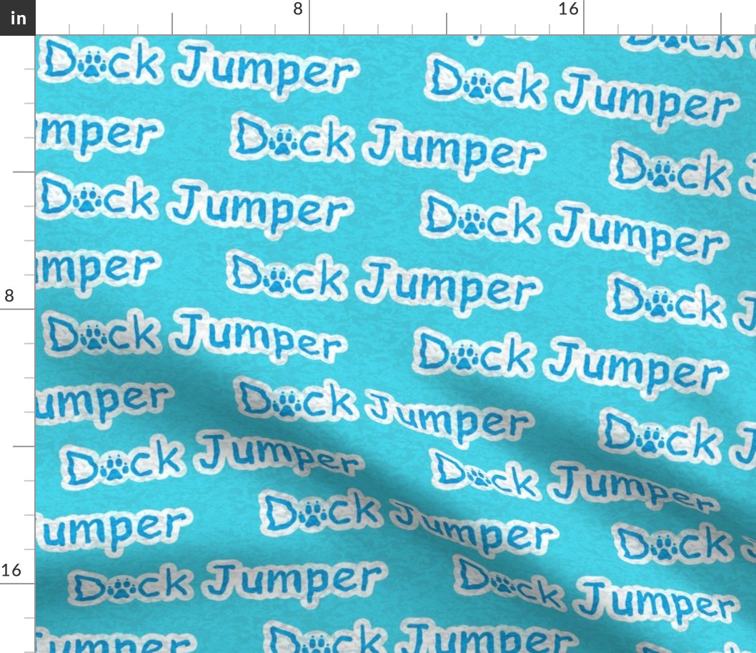 Bold Dock Jumper text - aqua