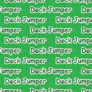 Bold Dock Jumper text - green