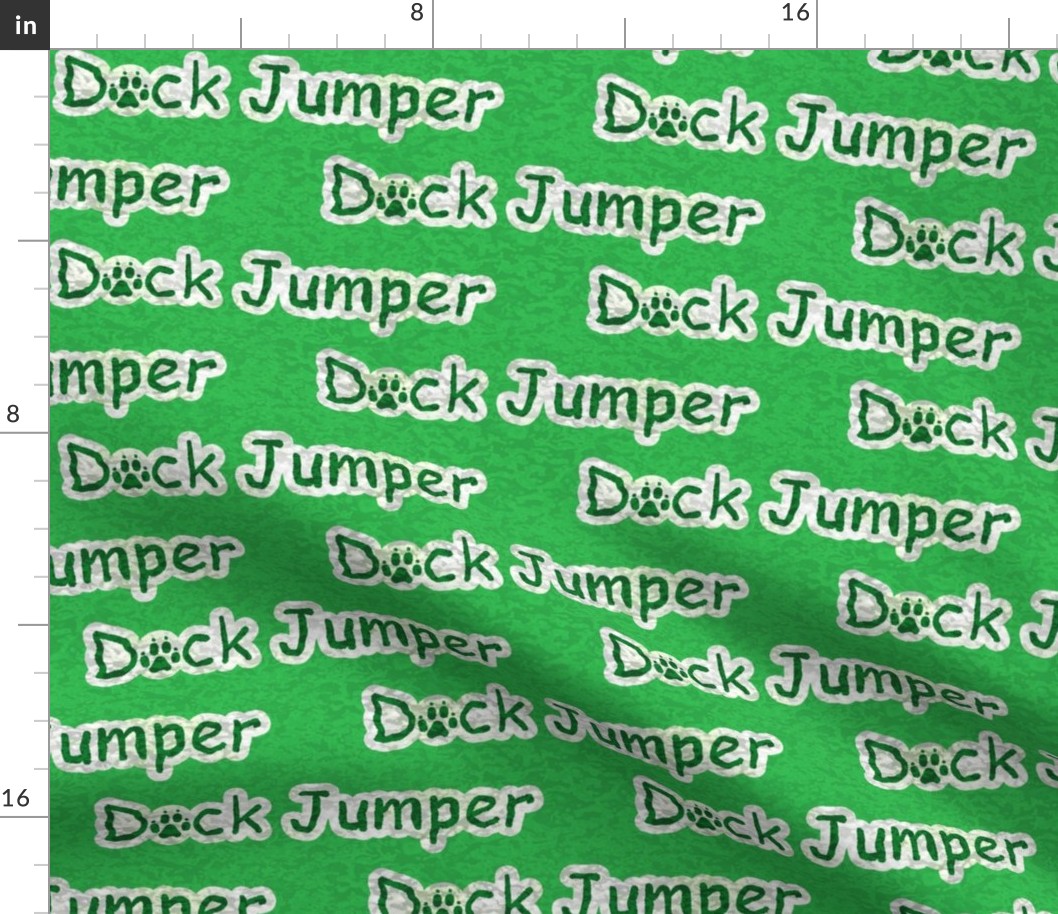 Bold Dock Jumper text - green