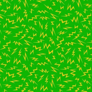 Lightening bolts in green and yellow