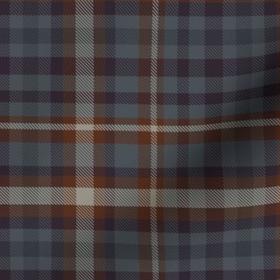 Plaid - Medium - Blue and Brown