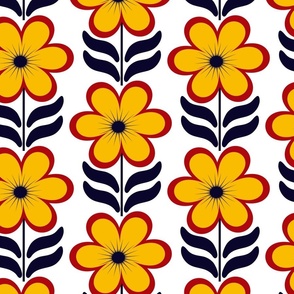 Daisy Days -  Yellow & Red // large scale